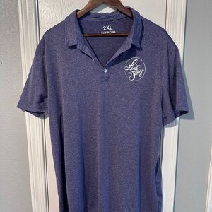 Men's Heathered Polo Shirt - Navy